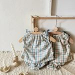 【73-100cm】セットアップ ベビー おしゃれ チェック柄