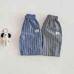 【80-120cm】パンツ ベビー 男の子 ストライプ カジュアル - 画像 (4)