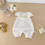 【66-90cm】オールインワン フリル ホワイト シンプル ベビー服 - 画像 (7)