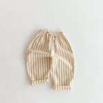 【73-120cm】ロングパンツ ストライプ柄 リネン コットン - 画像 (6)