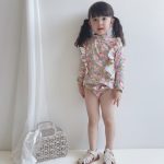 【90-140cm】水着 花柄 フリル ファッション スイムウェア - 画像 (2)
