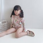 【90-140cm】水着 花柄 フリル ファッション スイムウェア - 画像 (7)