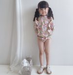 【90-140cm】水着 花柄 フリル ファッション スイムウェア - 画像 (3)