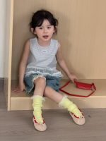【90-140cm】ベスト 女の子 チェック柄 レース 切り替え - 画像 (4)
