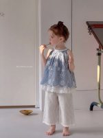 【90-140cm】ベストorパンツ 女の子 レース おしゃれ - 画像 (4)