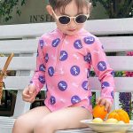 【90-140cm】水着 かわいい ハーフジッパー スイムウェア - 画像 (8)