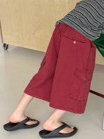 【90-160cm】ショートパンツ 男の子 ポケット付き カーゴパンツ - 画像 (3)