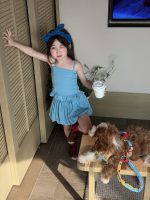 【90-150cm】セットアップ 女の子 無地 キャミソール&スカート - 画像 (6)