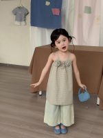 【90-140cm】ワンピース 女の子 フラワー チェック柄 おしゃれ - 画像 (4)