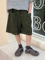 【100-160cm】5分丈デニムショーツ キッズ 中腰フィット 微弾性 動きやすい - 画像 (2)