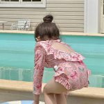 【80-135cm】水着 キュート 長袖 スイムウェア - 画像 (6)