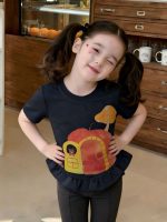 【90-150cm】半袖Ｔシャツorパンツ 女の子 カートゥーン フリル - 画像 (2)