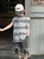 【90-130cm】ベストorショートパンツ 男の子 デニム トレンド - 画像 (3)