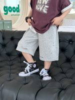 【90-150cm】ショートパンツ 男の子 ダメージ ゆったり - 画像 (6)
