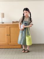 【100-170cm】デニムサロペットスカート 女の子 韓国風 レトロ - 画像 (3)