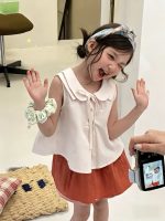 【90-150cm】トップスorスカートorセットアップ 女の子 丸襟 韓国風