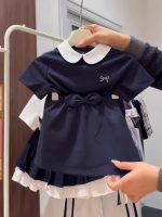 【90-150cm】セットアップ 女の子 半袖 リボン シンプル - 画像 (6)