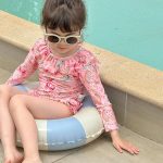 【80-135cm】水着 キュート 長袖 スイムウェア - 画像 (4)