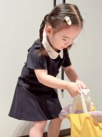 【90-150cm】セットアップ 女の子 半袖 リボン シンプル - 画像 (2)