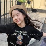 【90-150cm】半袖Ｔシャツ 女の子 プリント カートゥーン - 画像 (4)