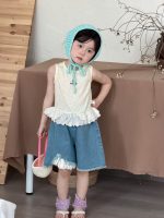 【90-140cm】ハーフパンツ 女の子 韓国風 デニム カジュアル - 画像 (2)