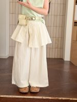 【100-170cm】パンツ 女の子 おしゃれ フェイクレイヤード - 画像 (4)