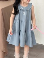 【90-140cm】ワンピース 女の子 ノースリープ ゆったり - 画像 (3)