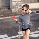 【90-140cm】水着 フリル リボン付き かわいい スイムウェア - 画像 (12)