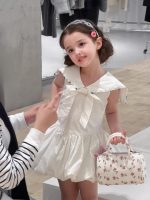【90-150cm】ワンピース 女の子 セーラーカラー リボン かわいい - 画像 (2)
