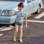 【90-140cm】水着 ストライプ フリル おしゃれ - 画像 (18)