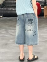 【90-160cm】ショートパンツ 男の子 プリント ジーンズ ゆったり - 画像 (4)