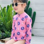 【90-140cm】水着 かわいい ハーフジッパー スイムウェア - 画像 (9)