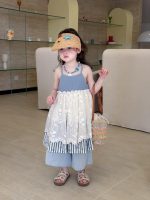 【90-140cm】ワンピース or パンツ 女の子 切り替え レイヤード風 - 画像 (3)