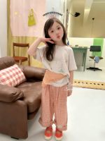 【90-150cm】半袖Ｔシャツ 女の子 ルーズ トレンド - 画像 (2)