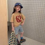 【80-130cm】半袖Ｔシャツ 女の子 プリント ルーズ - 画像 (3)