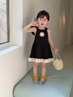 【90-140cm】ワンピース 女の子 フラワー ノースリープ ホルターネック - 画像 (5)