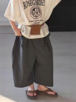 【100-150cm】ショートパンツ 無地 ゆったり 夏新作 - 画像 (3)