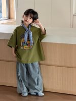 【100-150cm】Tシャツ 夏新作 プリント カジュアル - 画像 (4)