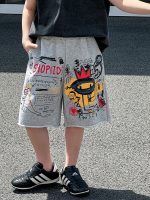 【90-120cm】ショートパンツ 男の子 プリント ルーズ - 画像 (3)