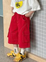 【90-160cm】ショートパンツ 男の子 ワイドレッグ カーゴパンツ - 画像 (3)