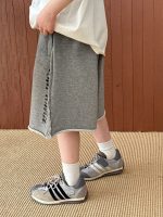 【100-160cm】5分丈ショーツ  動きやすい  合わせやすい 外出にも最適 - 画像 (4)
