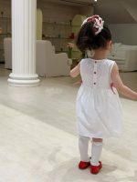 【80-130cm】ワンピース 女の子 かわいい アップリケ ノースリープ - 画像 (5)