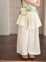 【100-170cm】パンツ 女の子 おしゃれ フェイクレイヤード - 画像 (5)