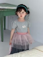 【90-140cm】半袖Ｔシャツ 女の子 ドット柄 バックレス - 画像 (3)