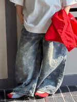 【100-160cm】ジーンズ デニム ボトムズ 星柄 ゆったり - 画像 (3)