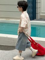 【90-160cm】半袖シャツ 男の子 プリント 英字 レトロ - 画像 (3)