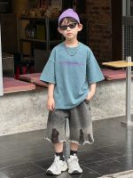 【90-150cm】半袖Ｔシャツorショートパンツ 男の子 デニム レトロ - 画像 (2)