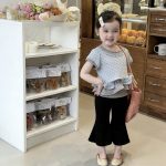 【90-150cm】トップスorパンツorセットアップ 女の子 ドット柄 レイヤード
