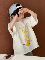 【100-160cm】キッズTシャツ 半袖 ポテトプリント ユニーク 楽ちん着脱 お出かけ - 画像 (5)