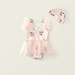 【90-140cm】水着 帽子付き チェリー柄 キュート スイムウェア - 画像 (3)
